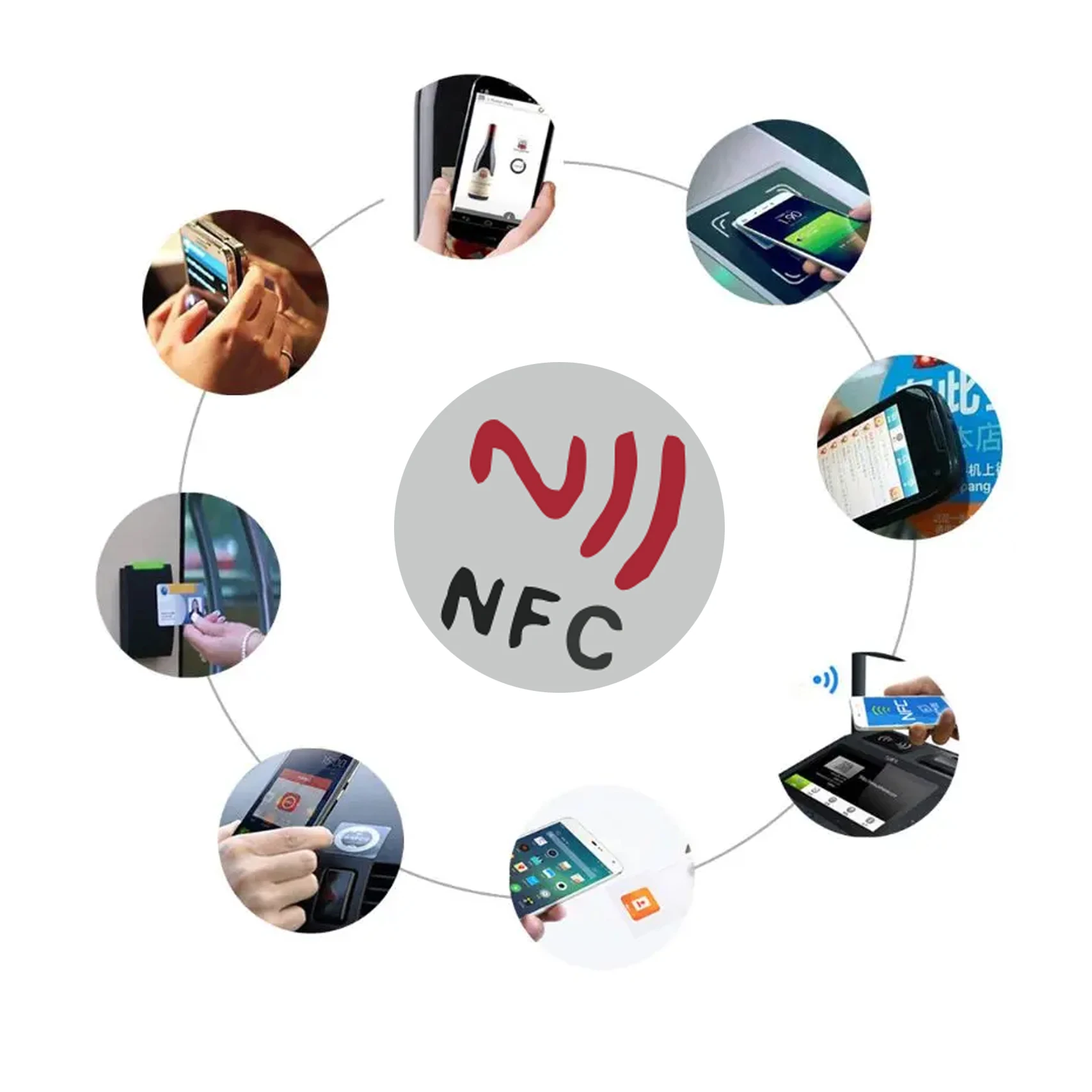 10/30/50pcs 25mm NFC Stickers ISO14443A 13.56MHz NTAG 215 504 Bytes Universal Label RFID Tags for All NFC Phones Adhesive Tag 6