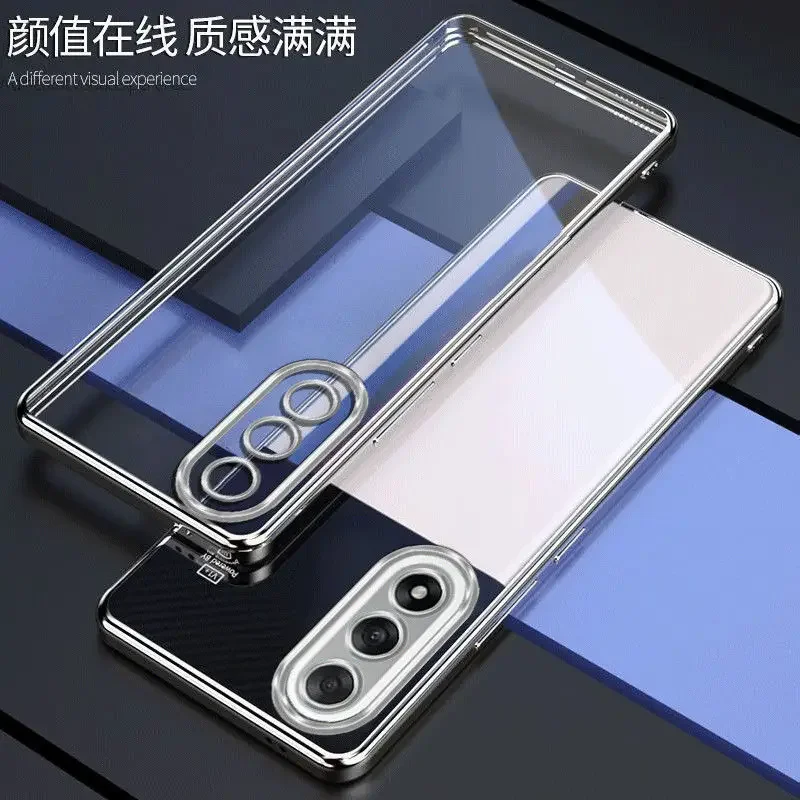 Ultra-Thin Plating TPU Phone Case with Electroplating Transparent Back Cover