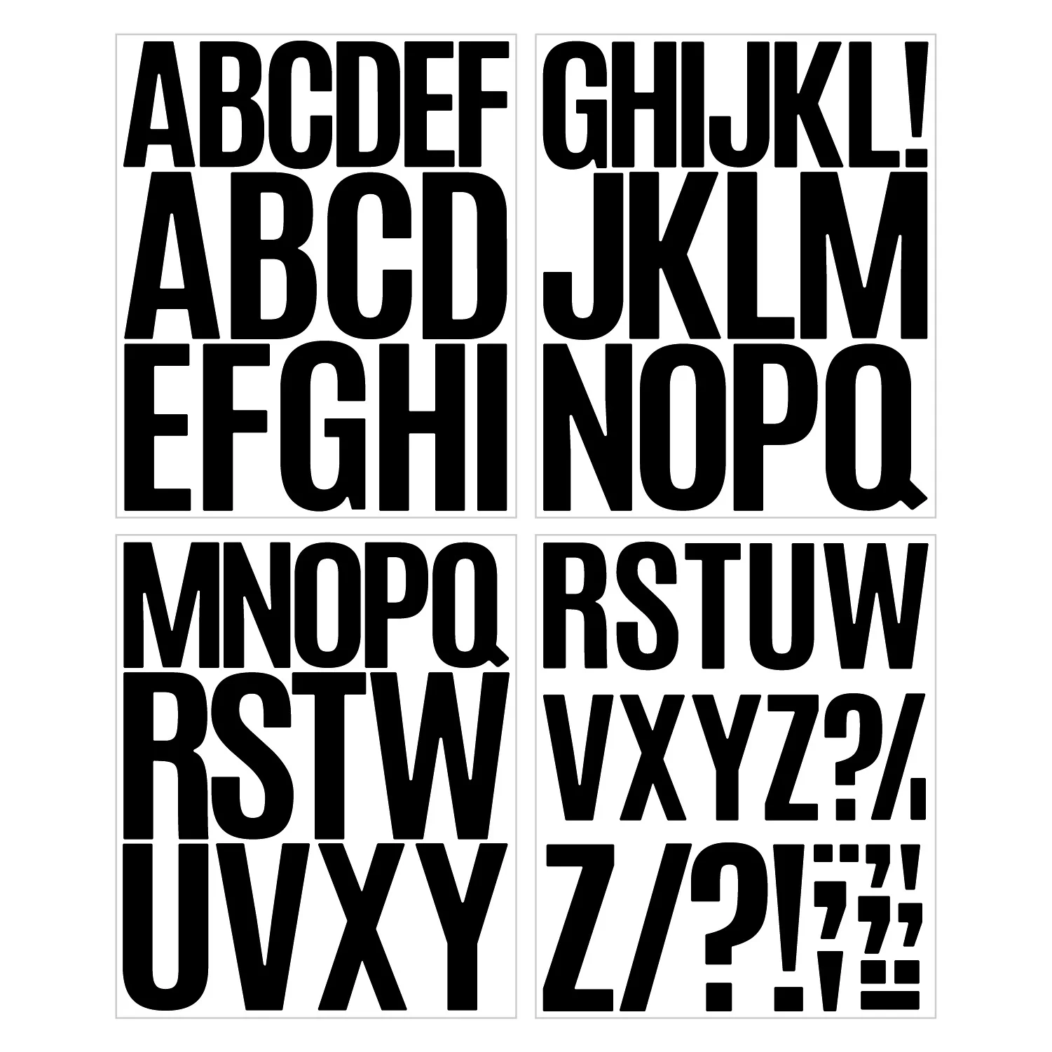 Lot De 4 Autocollants Pour Scrapbooking - Lettres De L