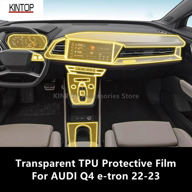 Für AUDI Q4 e-tron 22-23 Auto Interior Center Konsole Transparent TPU  Schutzhülle Film Anti