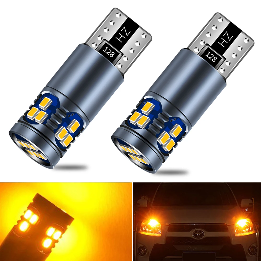 

A pack CANBUS T10 LED light bulb car no error 3020 12V Super bright clearance bulb lamp white 5w5 2821 2825 194 168 Diode Orange