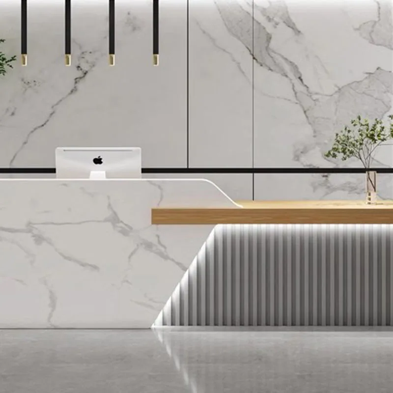 Luxury Podium Reception Desk Mobile Bar Counter Salon Modern Information Hotel Reception Desk Lectern Bar Tresen Furniture