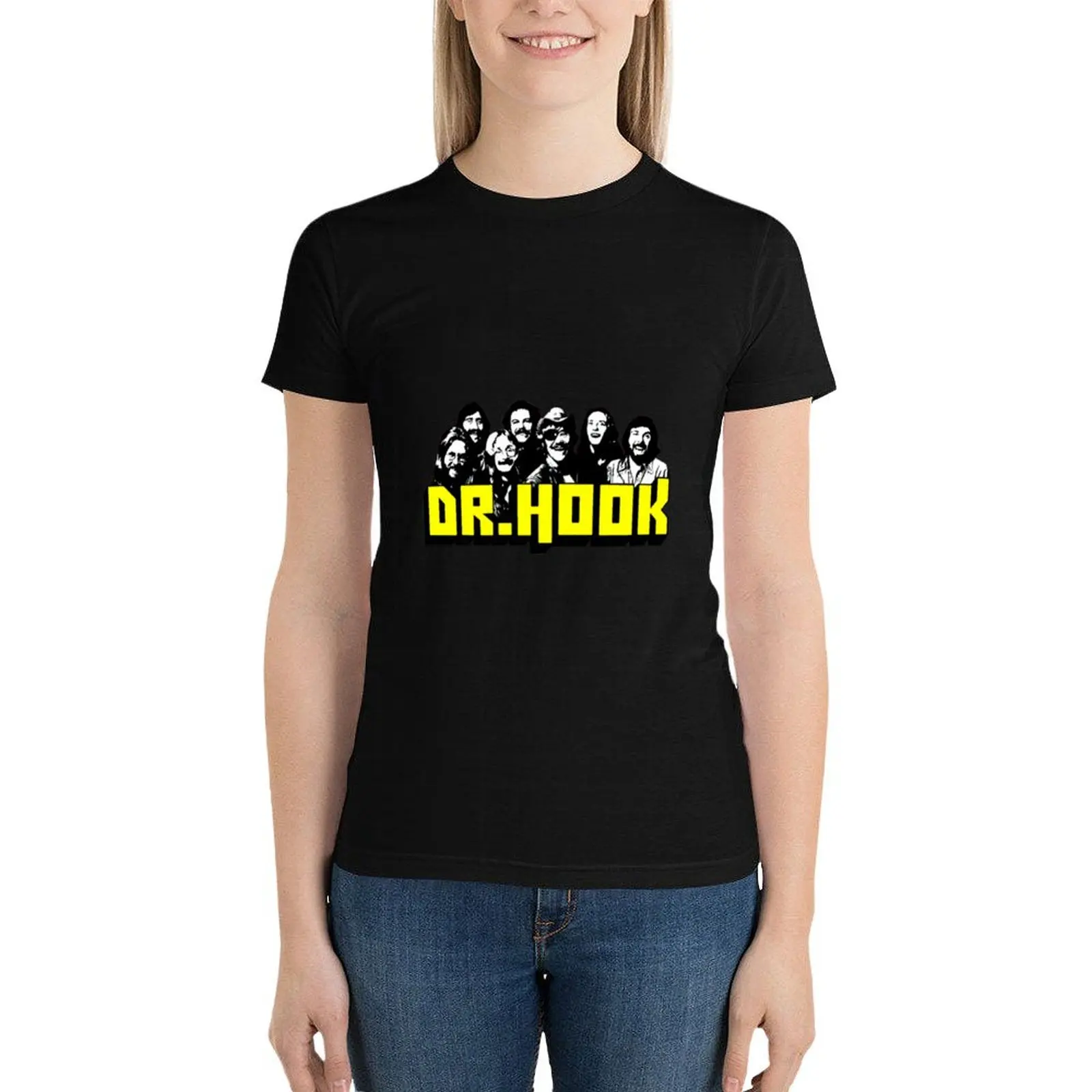 

Рубашка Dr Hook, наклейка, маска, футболка, корейская мода, женские топы, футболки, одежда для женщин