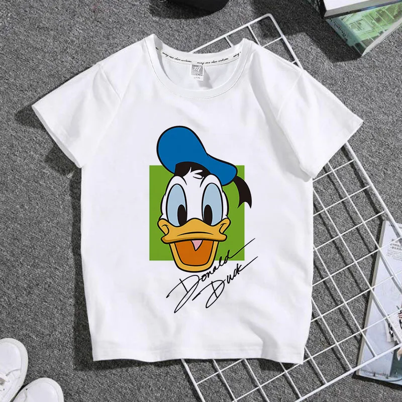 Cartoon cute Mickey summer children's 100% cotton T-shirt Y2K Harajuku casual T-shirt top street fashion children's clothing 4