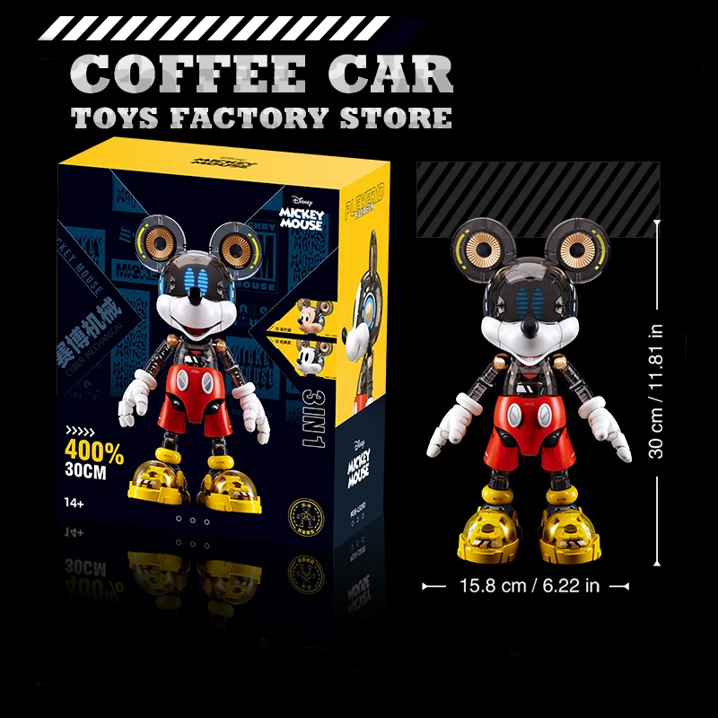 Disney 30cm Mickey Mouse Bricks 3D Model Cute Anime Building