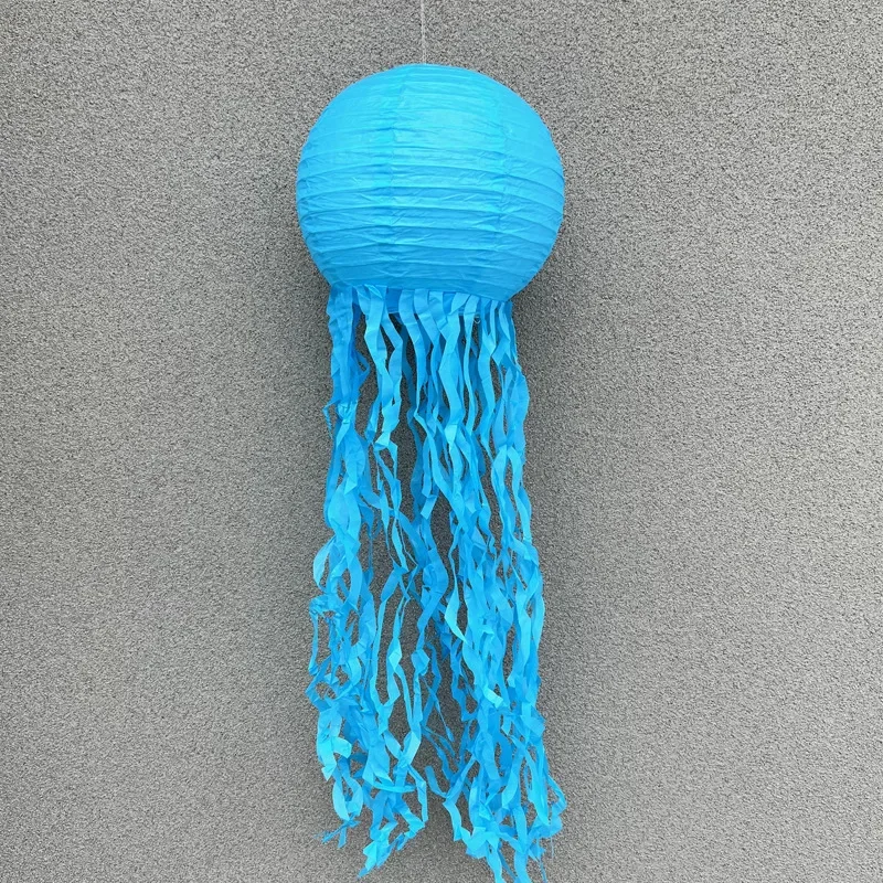 New Creative Jellyfish Paper Lantern for Children's Outdoor Activities Theme Decoration Party Park Window Scene Decor Supplies