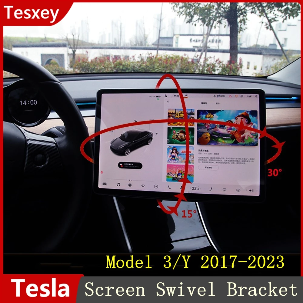 

For Tesla Model Y 3 2023 2022-17 Central Control Screen Display Rotation Bracket GPS Navigation Holder Swivel Mount