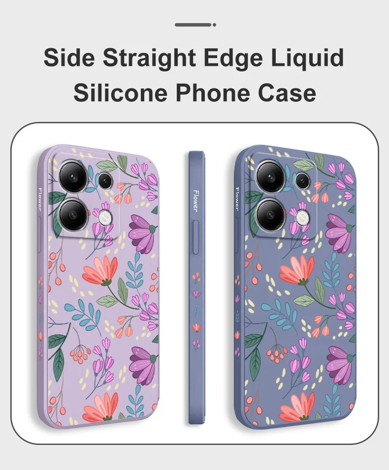 Blumen Tanz Telefon Fall Für Xiaomi Redmi Hinweis 14 13 12 12S 11 11S 10 10S 9 9S Pro Plus 4G 5G Flüssige Silikon Abdeckung – Detail 1