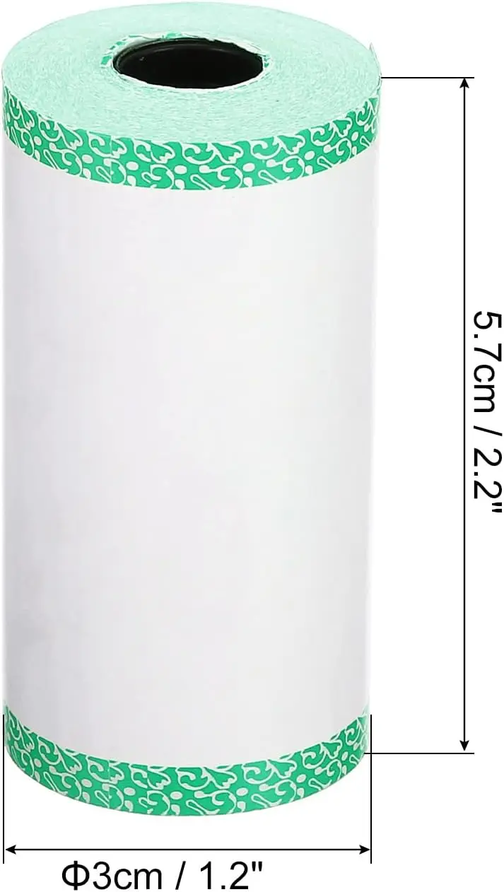 Camera Paper Refill, 6 Rolls 57x30mm Instant Camera Paper Printing Thermal Paper for Mini Mobile Instant Camera Printer, Green