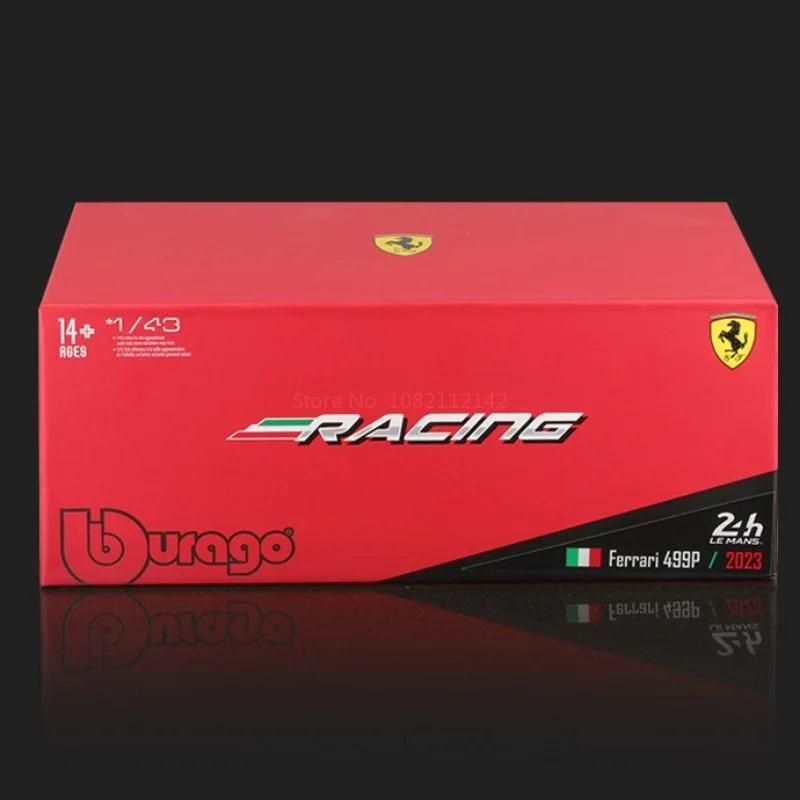 Original Bburago 1:18 1:24 1:43 Ferrari 499p Lmh #51 #50 Ferrari Model 2023 24h Le Mans Champion Ferrari Model Baking Paint Gift 6