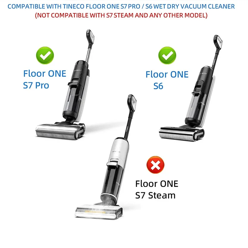 Keluke 4 Pack Only Floor One S7 Pro Replacement Roller Brushes & Filters Compatible With Tineco Floor One S7 Pro Cordless Vacuum Cleaner, 2 Brush Rollers 2 HEPA Filters For Sale