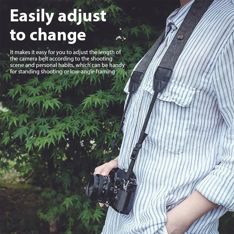 Camera Shoulder Strap Adjustable Cotton Leather For Sony Nikon DSLR