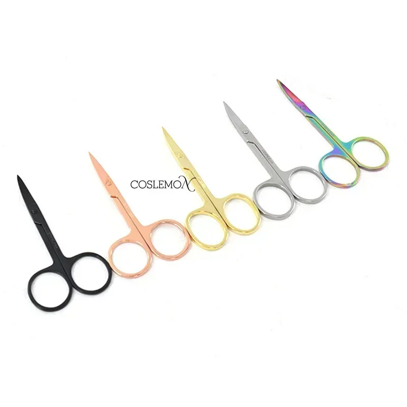 1Pcs Stainless Steel Eyebrow Scissors Eyelash Trimmer Facial Trimming Nose Hair Remover Beauty Mini Scissor Makeup Tools 3