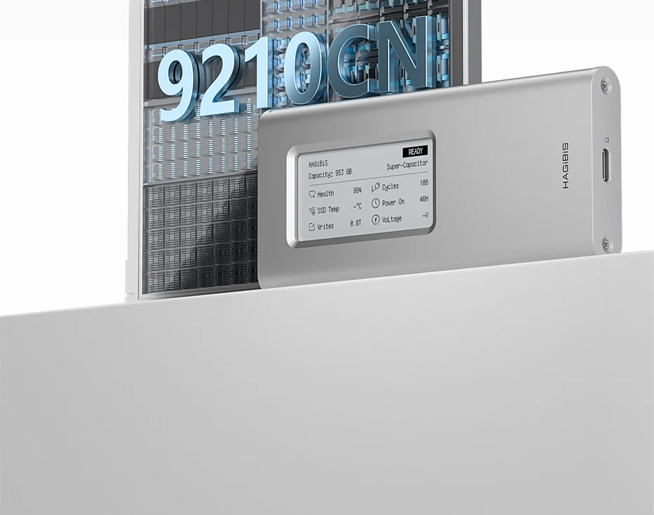 Hagibis NVMe SSD Enclosure with E-Ink Display (10Gbps)