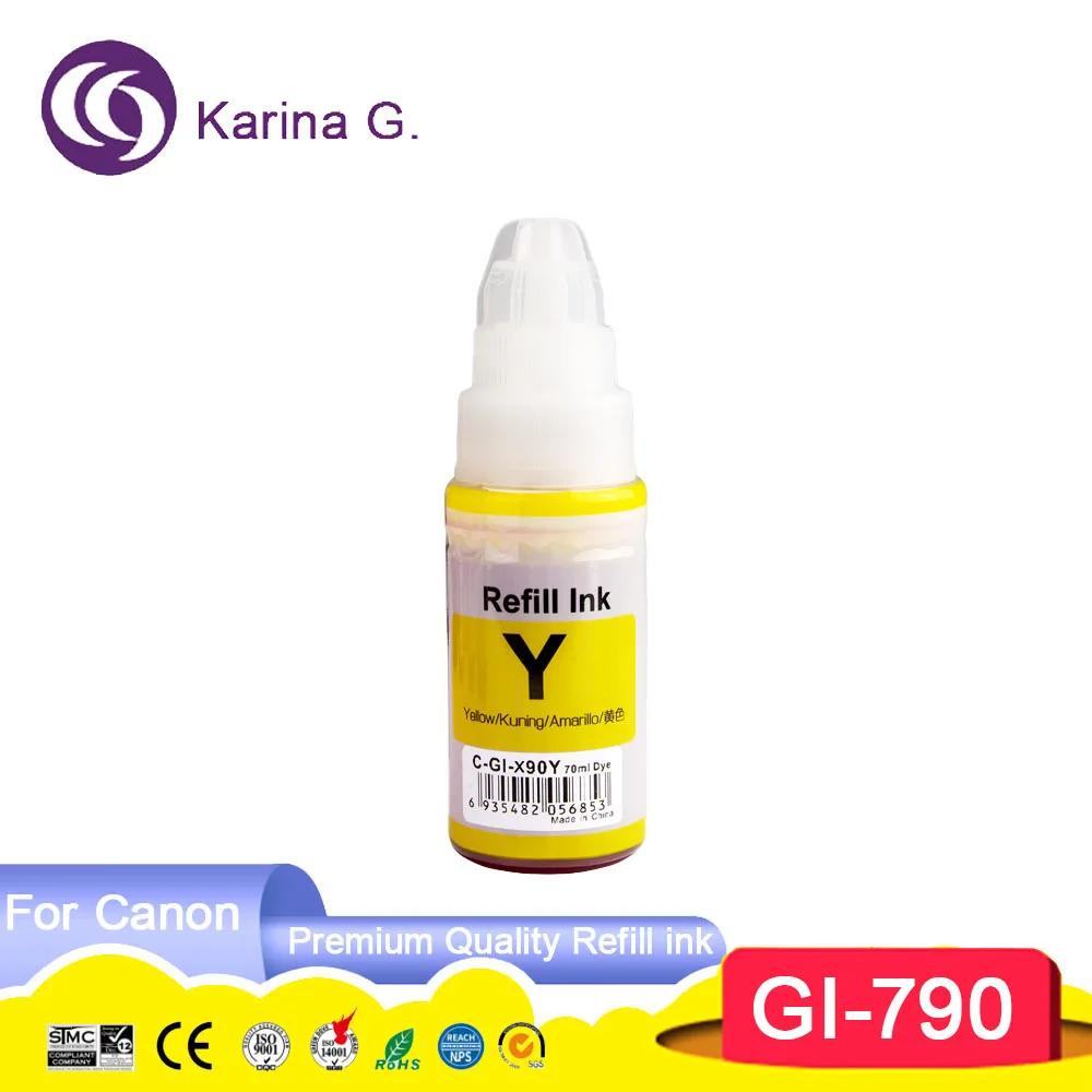 GI 790 GI790 GI-790 Premium Compatible Color Refill Ink For PIXMA G1000/G1010/G2