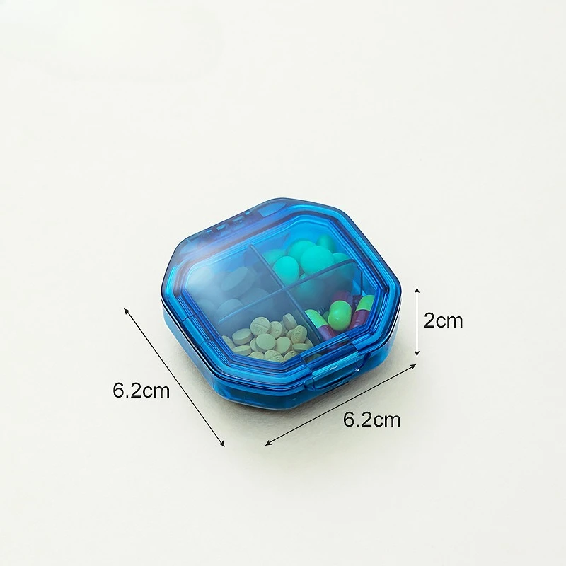 thumbnail image 1 of Waterproof Pills Storage Box Organizer Transparent Medicine Small Mini Pillboxes Portable Weekly Tablet Dispenser Pill Container, 1 of 4