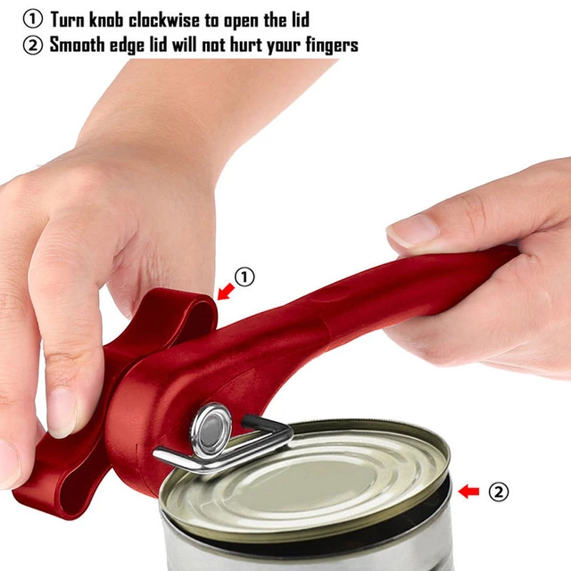 Can Opener Manual, Handheld Can Openers with Magnet, No-Trouble