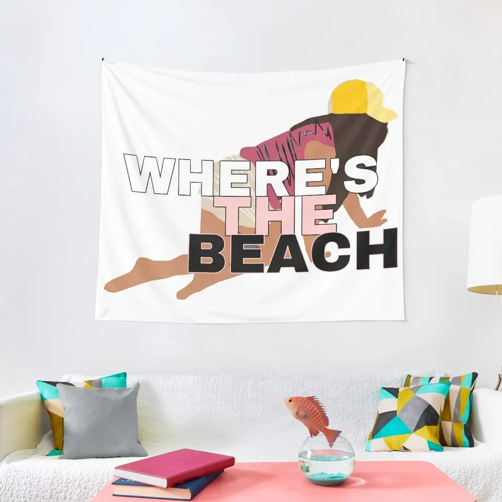 

Where's the Beach Tapestry Cute Decor Kawaii Room Decor Room Decoration Korean Style Aesthetic Room Decorations Tapestry