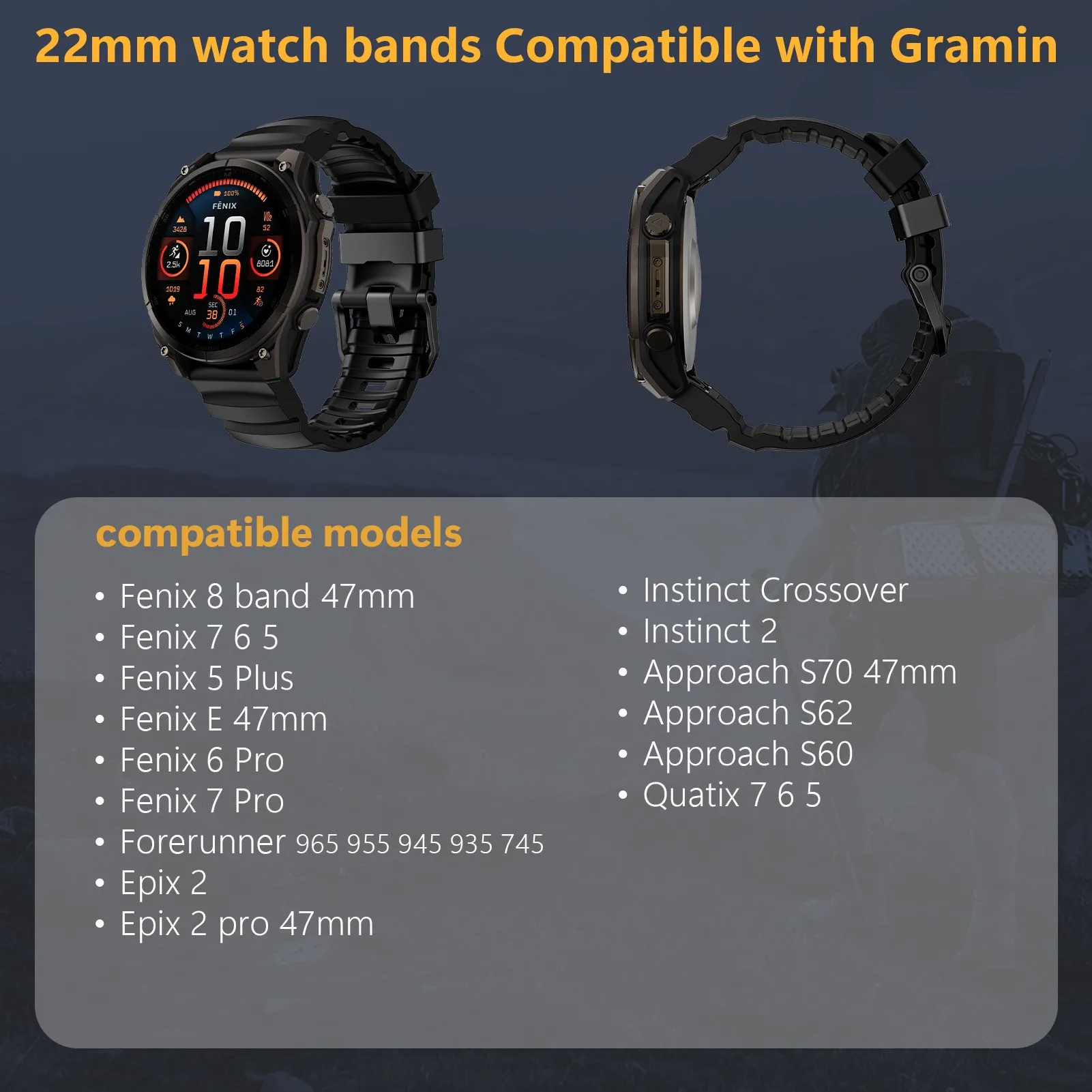 Premium Silicone Strap for Smartwatch - Durable QuickFit Band in Various Sizes