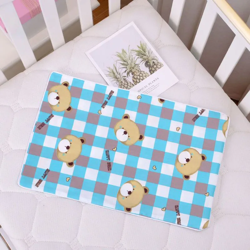 Cartoon Crib Pillow Case Cotton Baby Pillowcase Four Seasons Side Zipper Children's Room Pillow Cover