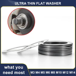 Ultra Thin Precision Stainless Steel Flat Wafer Washer Shim Gasket - M14x20x0.5(12pcs)