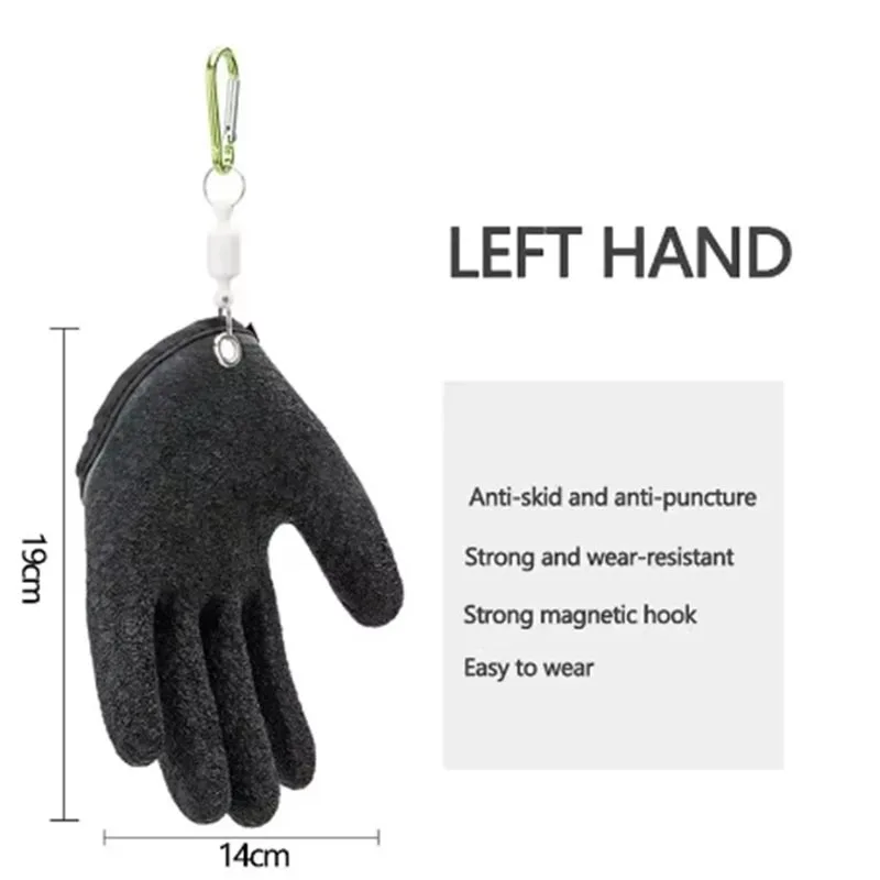 Fishing Gloves 1pc Left Or Right Professional Catch Fish Latex Hunting Antiskid Protect Hand Puncture Scrapes Fisherman fishing gloves
