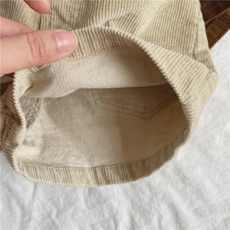 deer jonmi Autumn Korean Style Unisex Children Corduroy Shorts Solid Color Toddlers Kids Casual Shorts