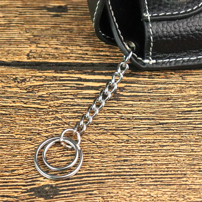 Key Holder Belt Genuine Leather Men Women Magnetic Snap Keys Organizer Case Bag Mini Waist Hanging Car Keys Housekeeper