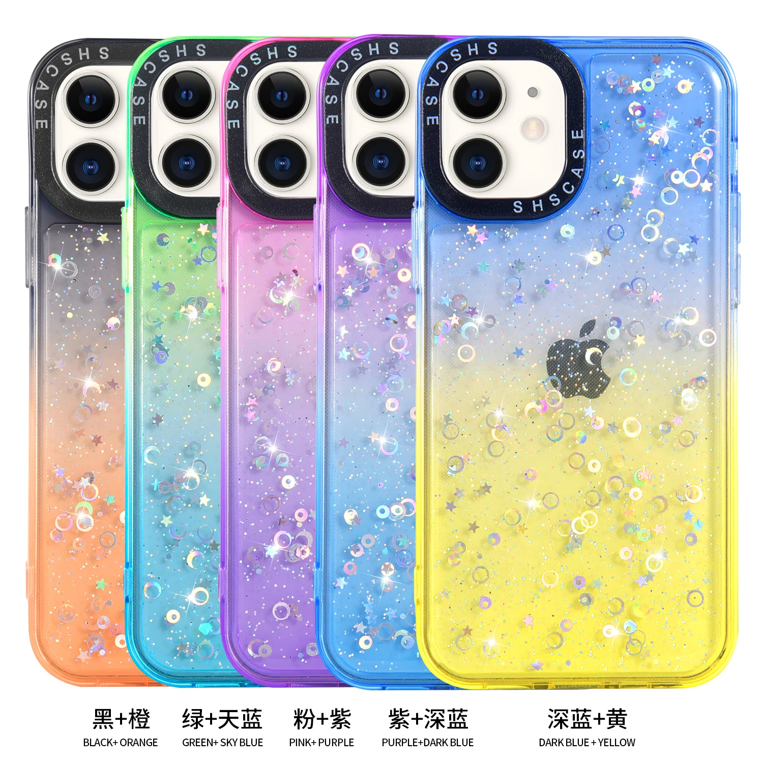 Crystal Clear Glitter Case For Iphone 13 12 11 Pro Max Cover For Iphone Xs Max Xr 7 8 Plus Transparent Hard Pc Shell Shockproof Mobile Phone Cases Covers Aliexpress
