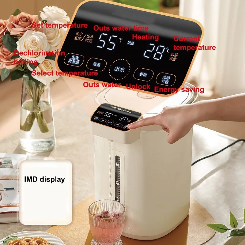 220V Electric Kettle Multifunction Baby Milk Adjuster 1350W Automatic Thermos Kettle Large Capacity Smart Water Dispenser 5L 4
