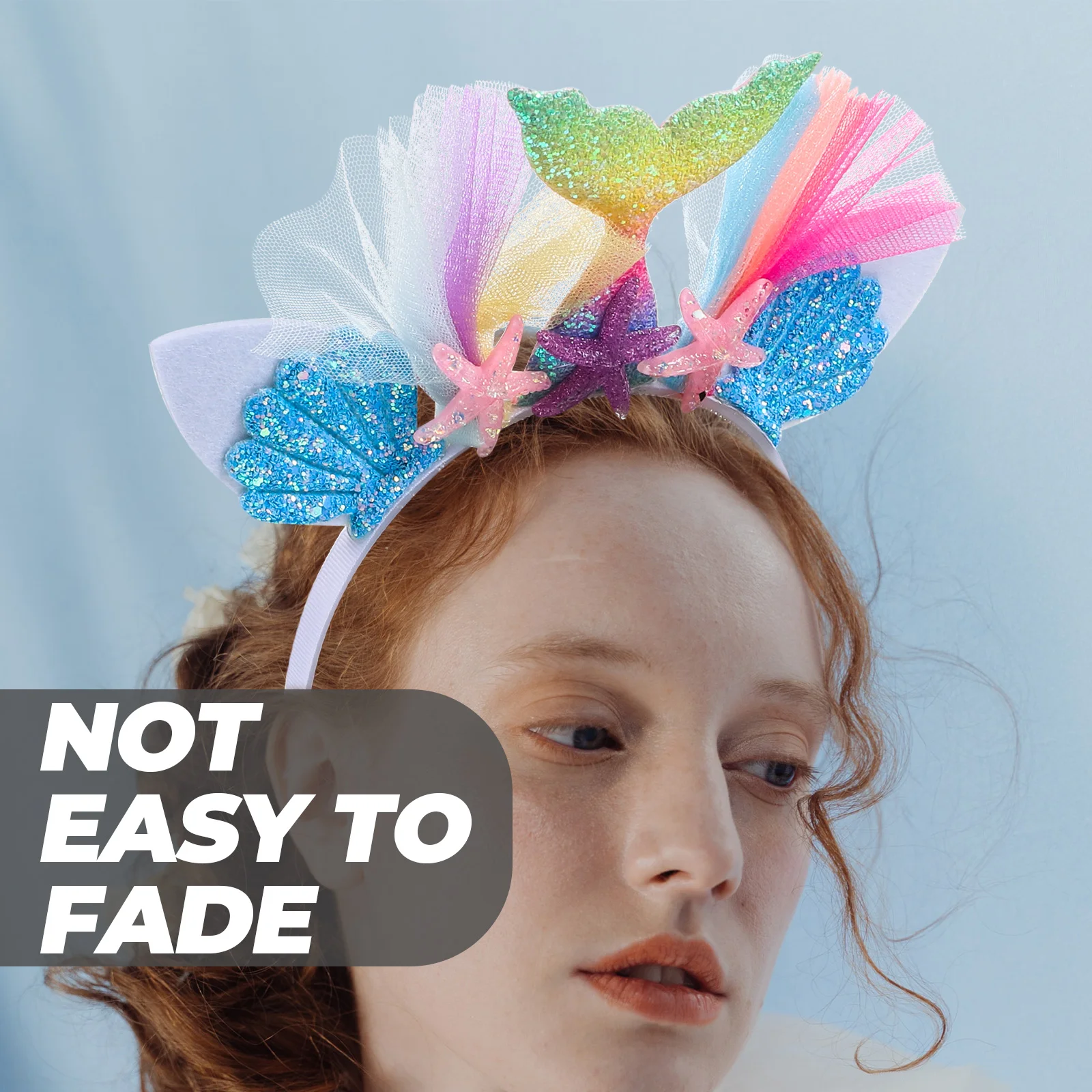 

1pc Party Mermaid Hair Colorful Headdress Hair Decoration