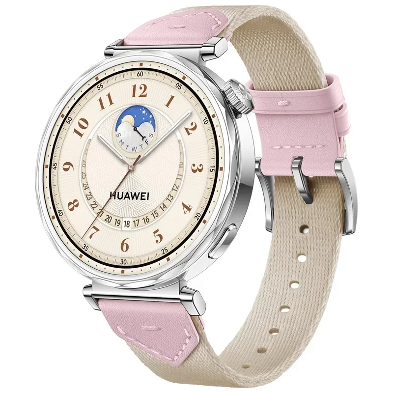 Elegant 18mm Leather Strap - Premium Composite Woven Nylon Women's Wristband