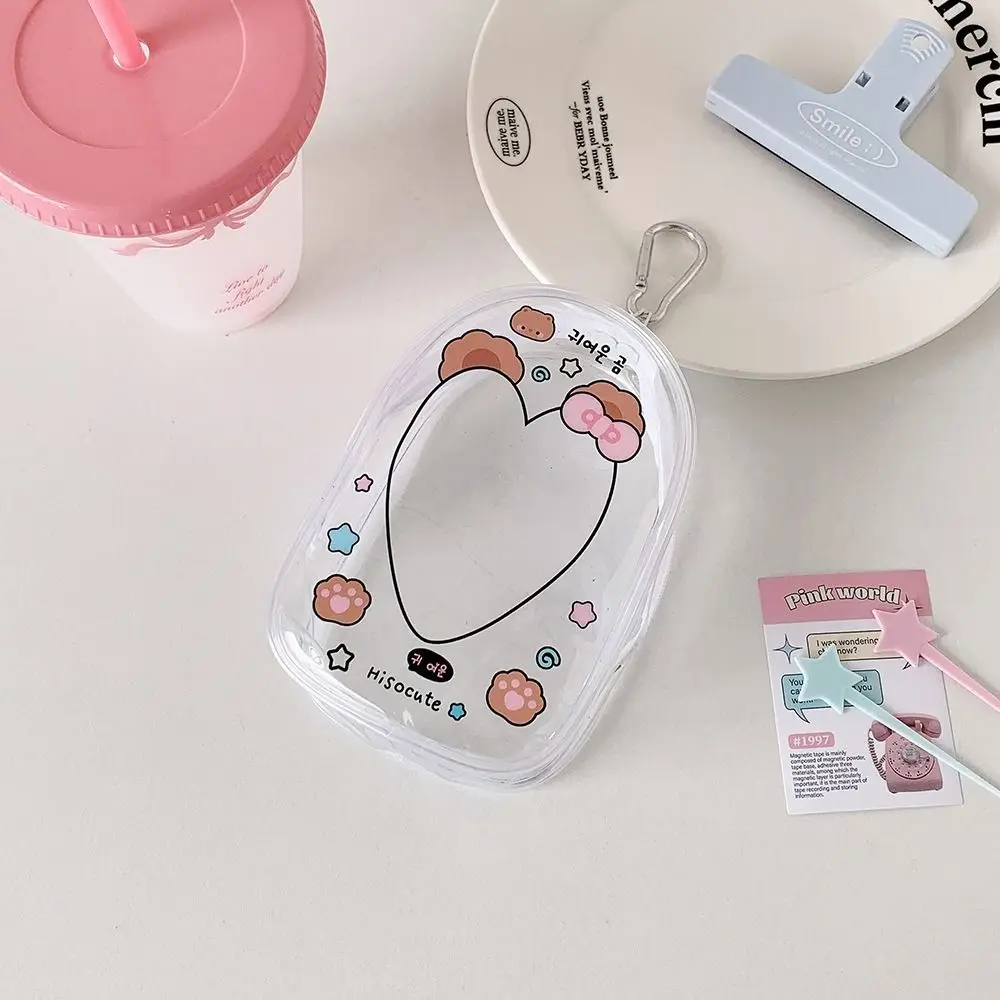 2Pcs With Keychain Doll Storage Bag Protector Waterproof Doll Protective PVC Shell Pendant Hanging Pouch Doll Transparent Case