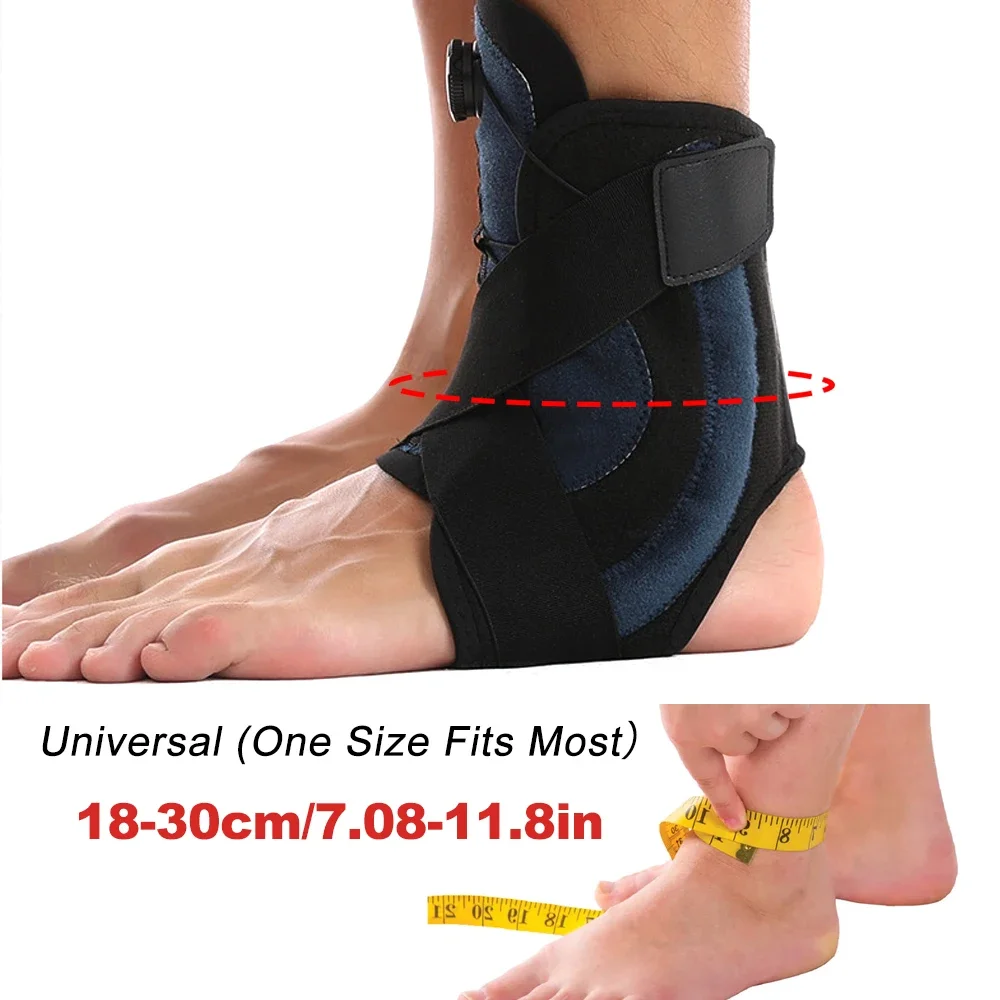 Ankle Brace for Men Women 1PC Adjustable Knob Maximum Metal Ankle Support Brace for Sprained Ankle Tendonitis Achilles Sports