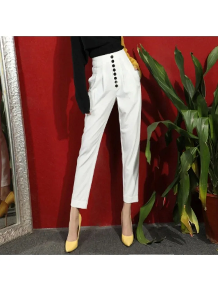 Women Vintage Streetwear Baggy Ankle-length Pencil Pantalones High Waist Harem Pants Casual Ol Trousers New 2023 Sweatpant