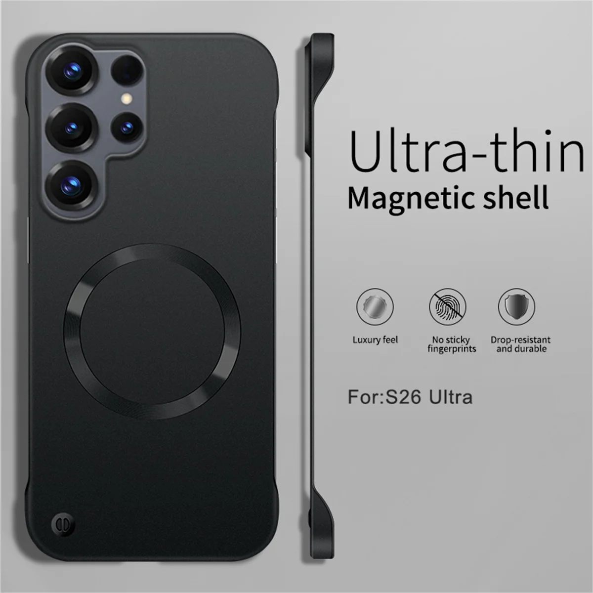 Ultra Thin Frameless Magnetic Phone Case with Matte Finish