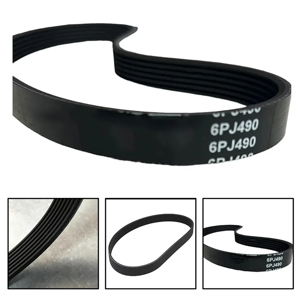 6PJ490 Mower Drive Belt Rubber Circumference Closed Loop Timing Belt Compatible For Sovereign Mowers(Metric