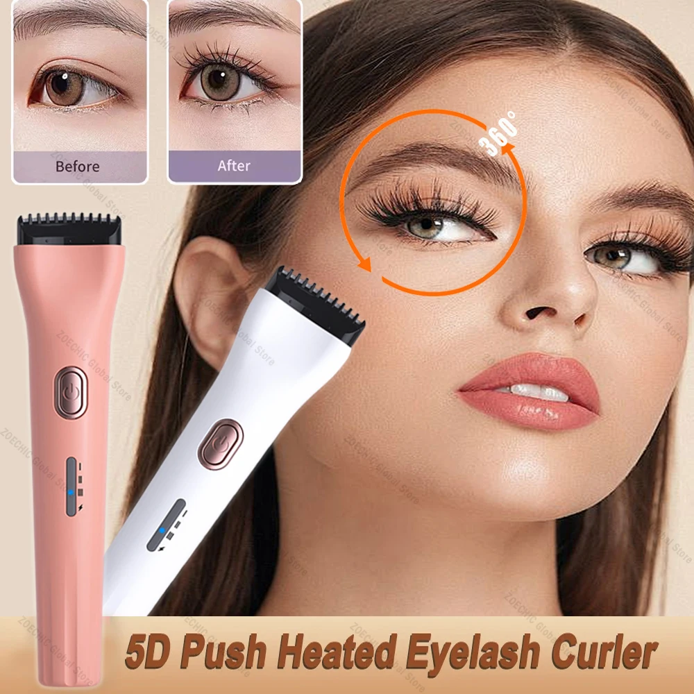 high quality electric heated eyelash curler eyelashes heated curler 2021 hot selling electric eyelash curler 5D Push Heated Eyelash Curler 3 Modes Electric Eye Lashes Eyelash Grafting Long Lasting Makeup Tool Hot Viewer Makeup tools