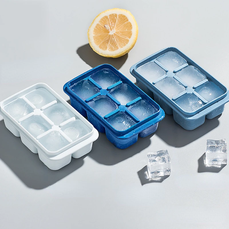 6 Grid Ice Tray Mould Silicone Ice Cube Mold Ice Box Refrigerator