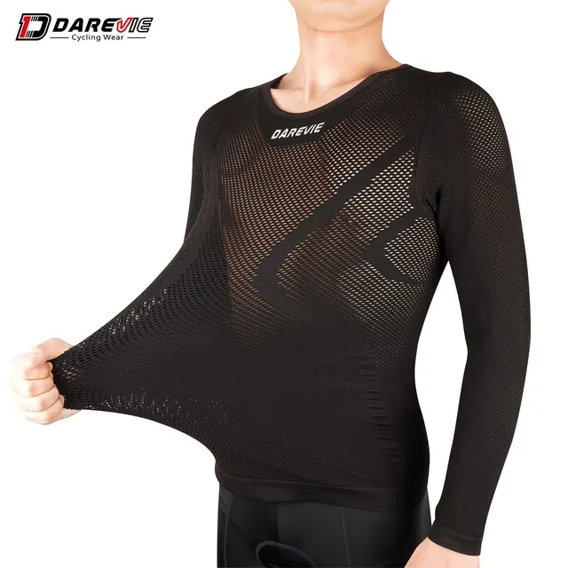 DAREVIE Base de cyclisme Laye petite taille Compression sans couture 2023 sous-vêtements à manches longues respirant vtt vélo de route gilet à manches longues 1