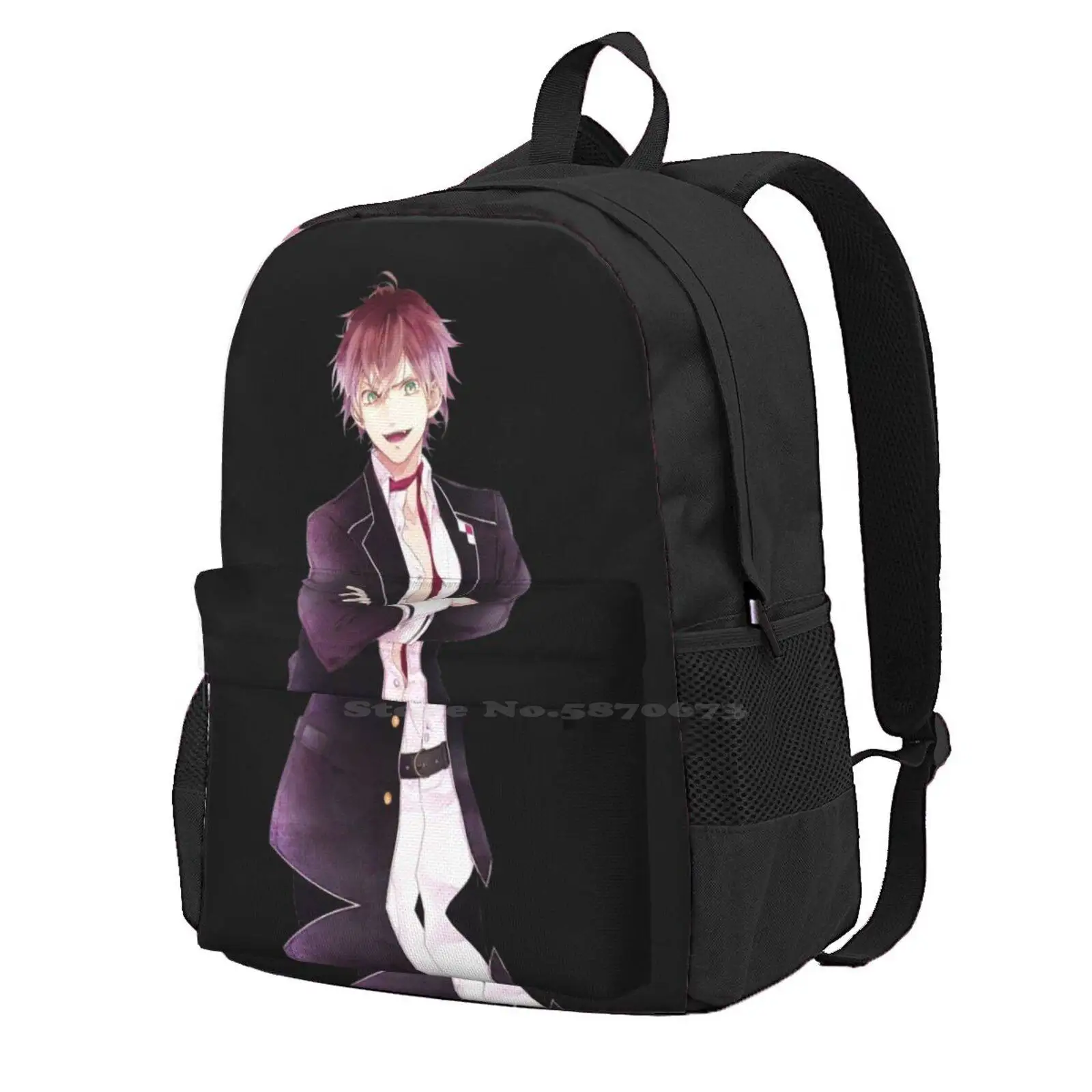 

Ayato Sakamaki New Arrivals Unisex Bags Student Bag Backpack Ayato Sakamaki Diabolik Lovers Vampire Guns Boyfriend Girlfriend