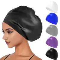 Extra Large Swim Cap Swimming Hat Non Slip Design High Elastic Waterproof Hair Swim Cap For Adults Плавательная Шапка 1