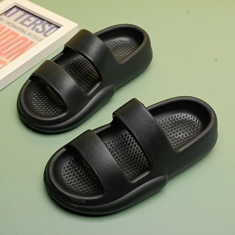 Damtofflor med tjock sula Supermjuka halkfria mjuka skumsliders Slip Comfy tofflor för inomhus utomhus_voghion.com