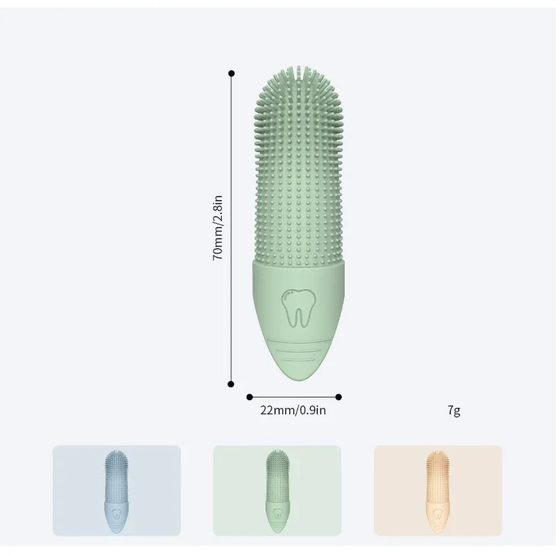 1Pcs Dog Tooth Cleaning Brush Double Sided Cat Toothbrush Whitening Dog Cat Silicone Soft for Puppy Doggie &Kitten Dental Care