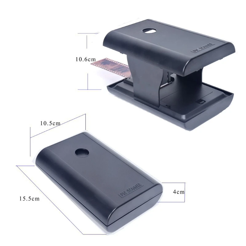 Mobile Film Scanner JPEG Converter Color Black White Negatives & Slides 35/135mm
