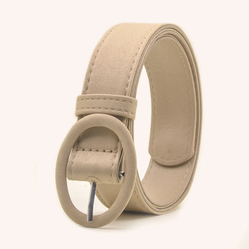 Children's PU Pin Buckle Belt Girls Simple Multi-coloured Versatile Dress Jeans Decorative High Quality Canvas Fabric Thin Belt