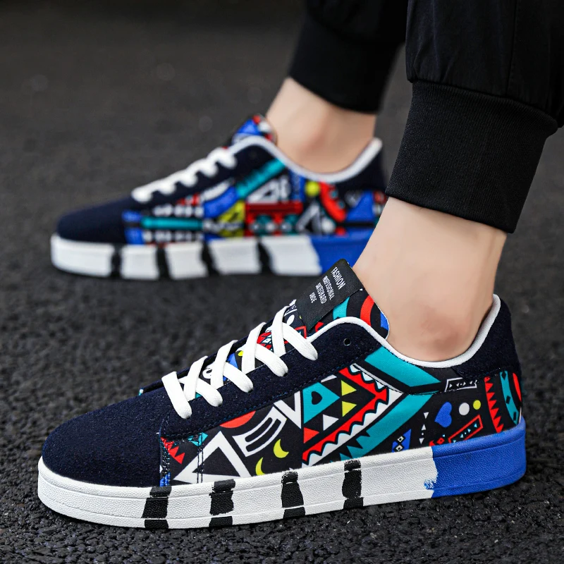 YRZL Skateboard Shoes Men Canvas Sneakers Casual Breathable Walking Shoes Lightweight Flat Shoes for Men Street Trend Sport Shoe 5