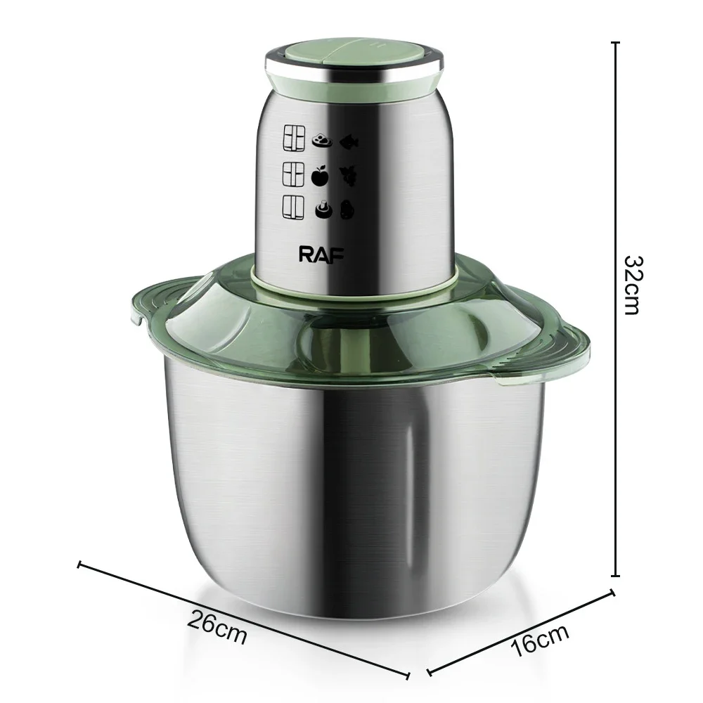 5L  Meat Grinder Stainless Steel Chopper Meat Mincer 1000W Food Processor Blender Machine  Kitchen Mixer 220V 다지기 분쇄 3