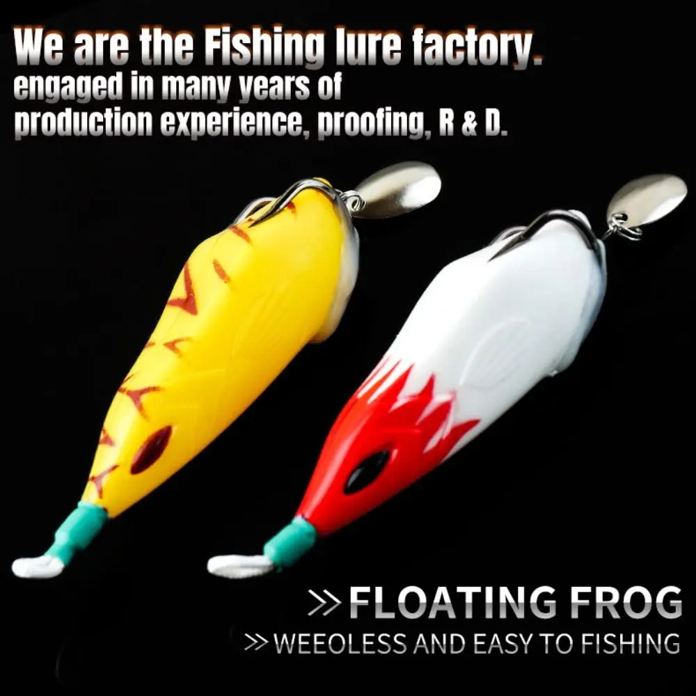 15g 8cm Topwater Soft Frog Fishing Lure Catfish Silicone Artificial Sea Bass Trout Wobblers Crankbait With Hook