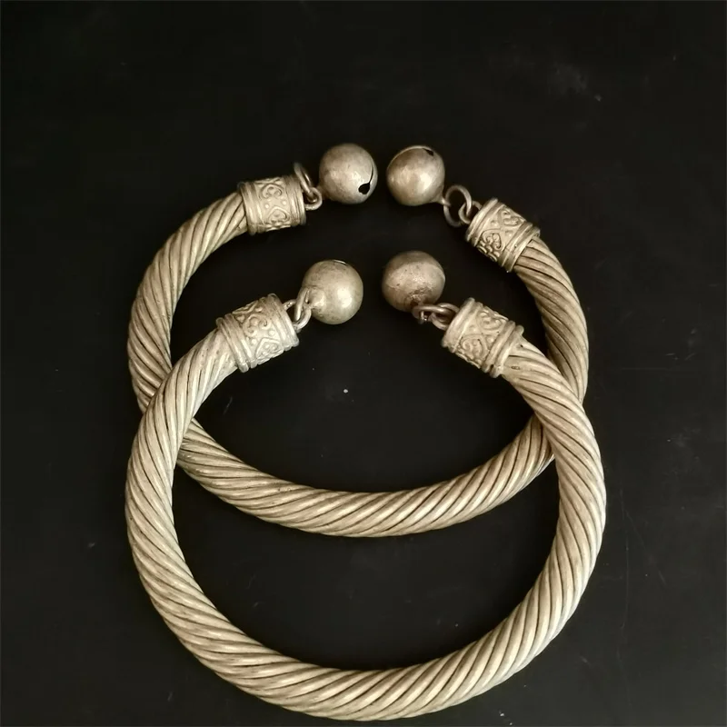 

Maichuang/Tibetan Silver Inlaid Bracelet Fashion Bangles Personality Charm Jewelry Exquisite Workmanship Men Women Couple Gift